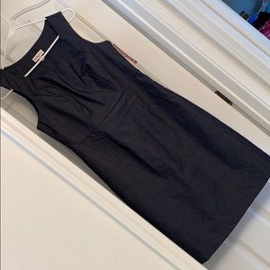 Sleeveless, lined denim dress